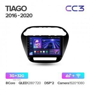 Штатная автомагнитола на Android TEYES CC3 для Tata Tiago Tiagr Zica 2016-2020 3/32gb