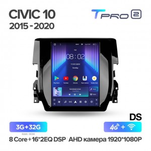 Штатная автомагнитола на Android TEYES TPRO 2 для Honda Civic 10 FC FK 2015-2020 (Версия DS) 3/32gb