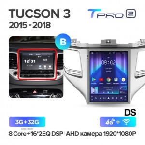Штатная автомагнитола на Android TEYES TPRO 2 для Hyundai Tucson 3 2015-2018 (Версия B) 3/32gb