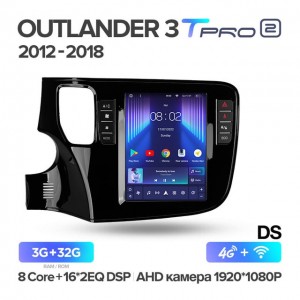 Штатная автомагнитола на Android TEYES TPRO 2 для Mitsubishi Outlander 3 GF0W GG0W 2012-2018 (Версия DS) 3/32gb