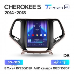 Штатная автомагнитола на Android TEYES TPRO 2 для Jeep Cherokee 5 KL 2014-2018 (Версия DS) 3/32gb