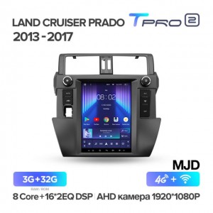 Штатная автомагнитола на Android TEYES TPRO 2 для Toyota Land Cruiser Prado 150 2013-2017 (Версия MJD) 3/32gb