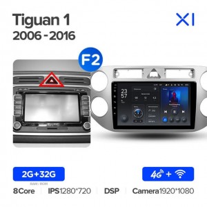 Штатная автомагнитола на Android TEYES X1 для Volkswagen Tiguan 1 NF 2006-2016 (Версия F2) 2/32gb