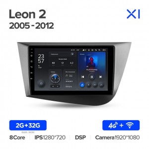 Штатная автомагнитола на Android TEYES X1 для Seat Leon 2 2005-2012 2/32gb
