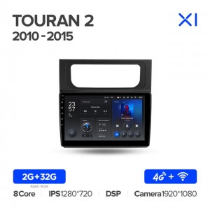 Штатная автомагнитола на Android TEYES X1 для Volkswagen Touran 2 1T 2010-2015 2/32gb