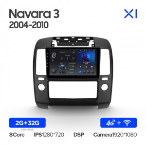 Штатная автомагнитола на Android TEYES X1 для Nissan Navara 3 D40 2004-2010 2/32gb