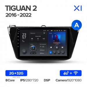 Штатная автомагнитола на Android TEYES X1 для Volkswagen Tiguan 2 Mk 2016-2022 (Версия A) 2/32gb