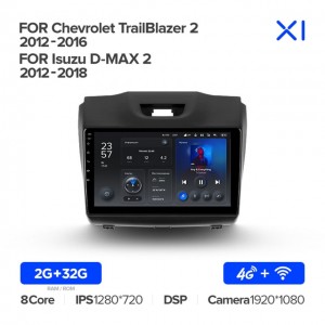 Штатная автомагнитола на Android TEYES X1 для Isuzu D-MAX 2 2012-2018 2/32gb