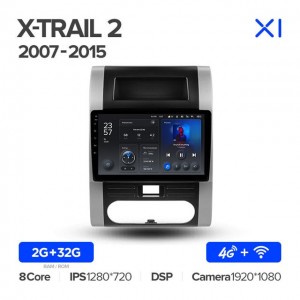 Штатная автомагнитола на Android TEYES X1 для Nissan X-Trail 2 T31 2007-2015 2/32gb