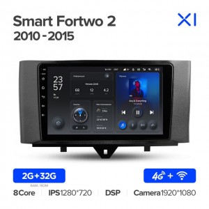 Штатная автомагнитола на Android TEYES X1 для Smart Fortwo 2 2010-2015 2/32gb