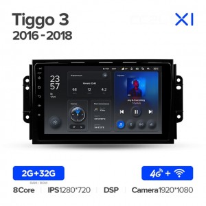 Штатная автомагнитола на Android TEYES X1 для Chery Tiggo 3 2016-2018 2/32gb