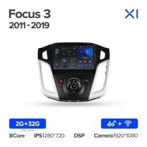 Штатная автомагнитола на Android TEYES X1 для Ford Focus 3 Mk 3 2011-2019 2/32gb