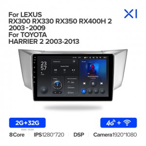 Штатная автомагнитола на Android TEYES X1 для Lexus RX300, RX330, RX350, RX400H 2 2003-2009 2/32gb