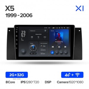 Штатная автомагнитола на Android TEYES X1 для BMW X5 E39, E53 1999-2006 2/32gb