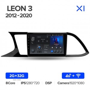 Штатная автомагнитола на Android TEYES X1 для Seat Leon 3 2012-2020 2/32gb