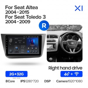 Штатная автомагнитола на Android TEYES X1 для Seat Altea 5P 2004-2015, Toledo 5P 3 2004-2009 (Версия R) (Правый руль) 2/32gb