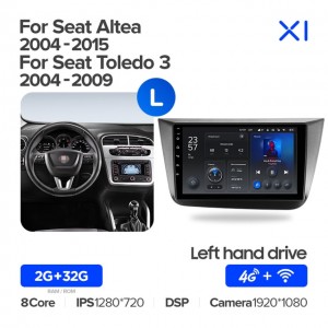 Штатная автомагнитола на Android TEYES X1 для Seat Altea 5P 2004-2015, Toledo 5P 3 2004-2009 (Версия L) 2/32gb