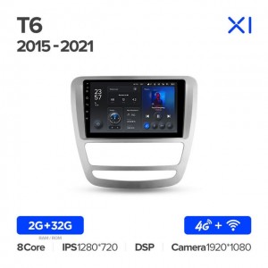 Штатная автомагнитола на Android TEYES X1 для JAC T6 1 2015-2021 2/32gb