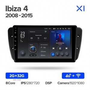 Штатная автомагнитола на Android TEYES X1 для Seat Ibiza 6J 4 2008-2015 2/32gb