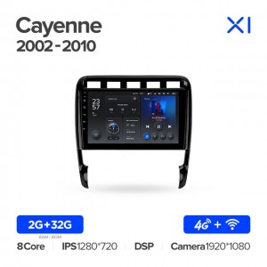 Штатная автомагнитола на Android TEYES X1 для Porsche Cayenne 9PA 2002-2010 2/32gb