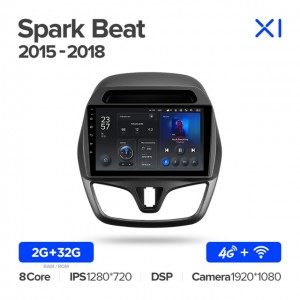 Штатная автомагнитола на Android TEYES X1 для Chevrolet Spark Beat 2015-2018 2/32gb