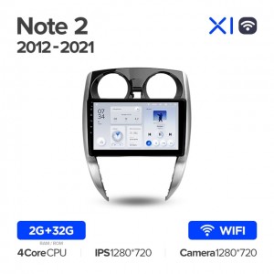 Штатная автомагнитола на Android TEYES X1 для Nissan Note 2 E12 2012-2021 2/32gb