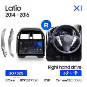 Штатная автомагнитола на Android TEYES X1 для Nissan Latio N17 2014-2016 (Версия R) (Правый руль) 2/32gb