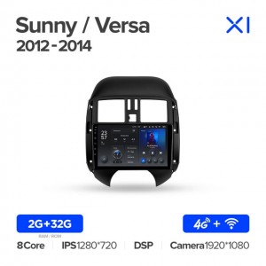 Штатная автомагнитола на Android TEYES X1 для Nissan Sunny Versa C17 2012-2014 2/32gb