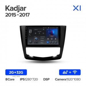 Штатная автомагнитола на Android TEYES X1 для Renault Kadjar 2015-2017 2/32gb