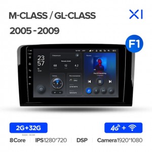 Штатная автомагнитола на Android TEYES X1 для Mercedes-Benz ML GL ML350 GL320 X164 2005-2009 (Версия F1) 2/32gb