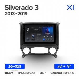 Штатная автомагнитола на Android TEYES X1 для Chrysler Silverado 3 GMTK2 2013-2019 2/32gb