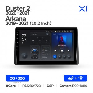 Штатная автомагнитола на Android TEYES X1 для Renault Duster HM 2020-2021, Arkana 2019-2021 2/32gb
