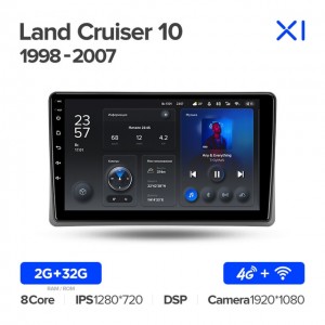 Штатная автомагнитола на Android TEYES X1 для Toyota Land Cruiser 10 J100 100 1998-2007 2/32gb