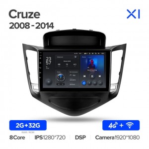 Штатная автомагнитола на Android TEYES X1 для Chevrolet Cruze J300 2008-2014 2/32gb
