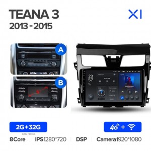 Штатная автомагнитола на Android TEYES X1 для Nissan Teana J33 2013-2015 (Версия A и B) 2/32gb