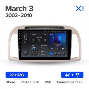 Штатная автомагнитола на Android TEYES X1 для Nissan March 3 K12 2002-2010 2/32gb
