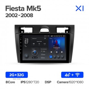 Штатная автомагнитола на Android TEYES X1 для Ford Fiesta Mk5 2002-2008 2/32gb