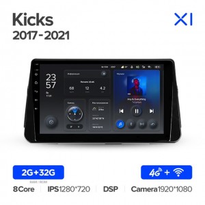 Штатная автомагнитола на Android TEYES X1 для Nissan Kicks P15 2017-2021 2/32gb