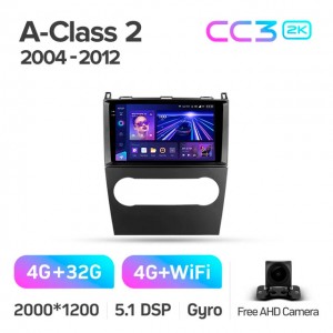 Штатная автомагнитола на Android TEYES CC3 2K для Mercedes-Benz A-Class 2 W169 C169 2004-2012 3/32gb
