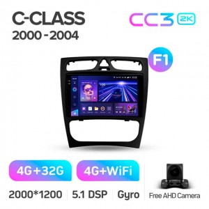 Штатная автомагнитола на Android TEYES CC3 2K для Mercedes-Benz C-Class S203, CL203, W203 2000-2004 (Версия F1) 3/32gb