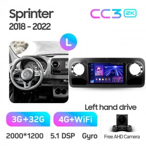 Штатная автомагнитола на Android TEYES CC3 2K для Mercedes-Benz Sprinter 2018-2022 (Версия L) 3/32gb