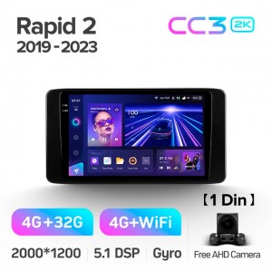 Штатная автомагнитола на Android TEYES CC3 2K для Skoda Rapid 2 2019-2023 3/32gb
