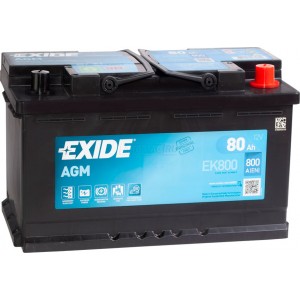 Аккумулятор EXIDE START-STOP AGM 80 R (80 А/Ч, 800 А)