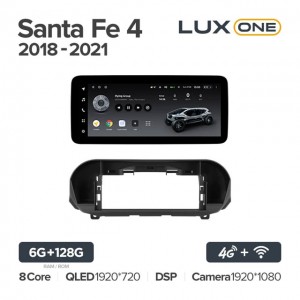 Штатная автомагнитола на Android TEYES LUX ONE для Hyundai Santa Fe 4 2018-2021 6/128gb