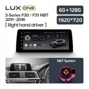 Штатная автомагнитола на Android TEYES LUX ONE для BMW 3-series F30/F31 2011-2016 (Версия NBT) (Правый руль) 6/128gb