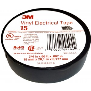 Изолента 3M VINYL ELECTRICAL TAPE 15 (19ММ*20М)