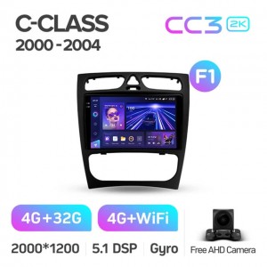 Штатная автомагнитола на Android TEYES CC3 2K для Mercedes-Benz C-Class S203 CL203 W203 2000-2004 (Версия F1) 3/32gb