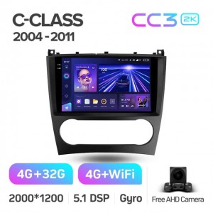 Штатная автомагнитола на Android TEYES CC3 2K для Mercedes-Benz C-Class W203 W209 C180 2004-2011 3/32gb