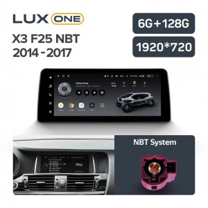 Штатная автомагнитола на Android TEYES LUX ONE для BMW X3 F25 NBT 2014-2017 6/128gb