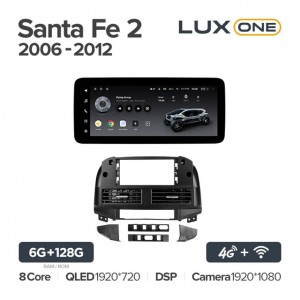 Штатная автомагнитола на Android TEYES LUX ONE для Hyundai Santa Fe 2 2006-2012 6/128gb